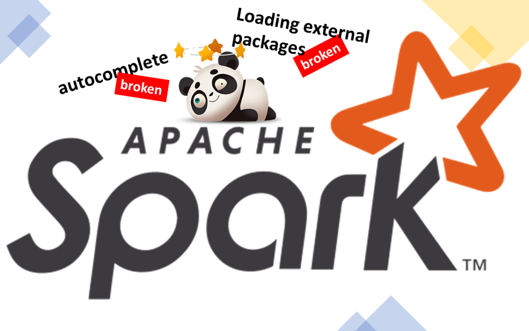 Apache Spark fails autocomplete and loading packages